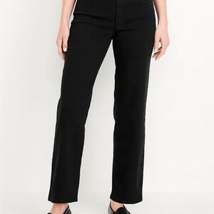 Old Navy High Waisted Wow Loose Denim Classic Black Women's Jeans 12 long